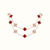 Alhambra Rose Clover Motif Long Necklace
