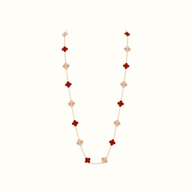 Alhambra Rose Clover Motif Long Necklace