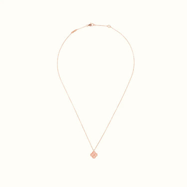 Alhambra Rose Hammered Beaded Clover Necklace