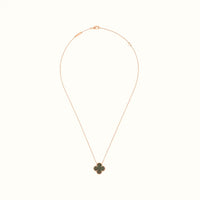 Alhambra Rose Smooth Inlay Clover Necklace