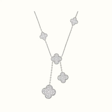Alhambra White Cascading Clover Necklace
