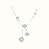 Alhambra White Cascading Clover Necklace