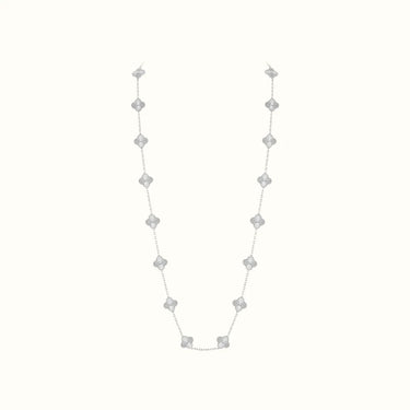 Alhambra White Clover Station Long Necklace