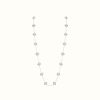Alhambra White Clover Station Long Necklace