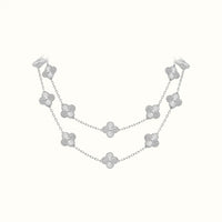 Alhambra White Clover Station Long Necklace