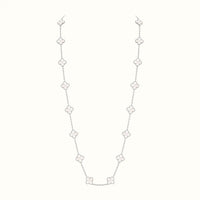 Alhambra White Luminous Clover Long Necklace
