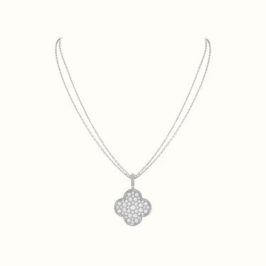 Alhambra White Sparkling Clover Pendant Necklace