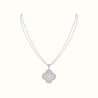 Alhambra White Sparkling Clover Pendant Necklace