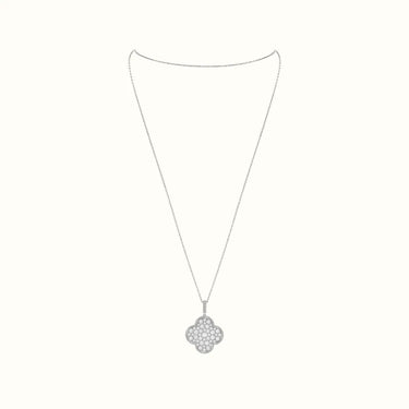 Alhambra White Sparkling Clover Pendant Necklace