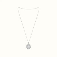 Alhambra White Sparkling Clover Pendant Necklace