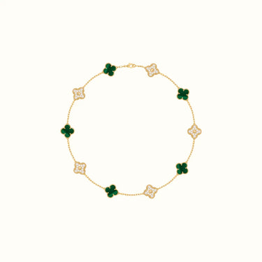 Alhambra Yellow Alternating Clover Necklace
