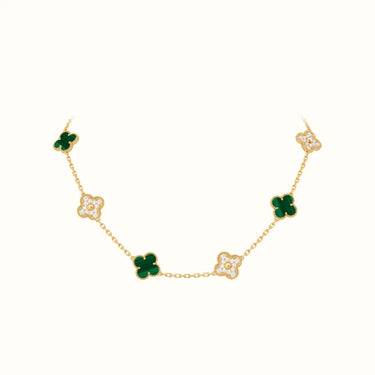 Alhambra Yellow Alternating Clover Necklace