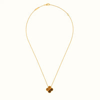 Alhambra Yellow Banded Inlay Clover Necklace