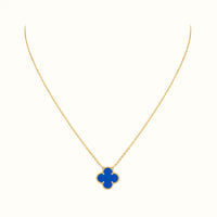 Alhambra Yellow Blue Beaded Motif Necklace