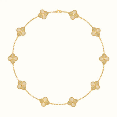 Alhambra Yellow Fleur Motif Station Necklace