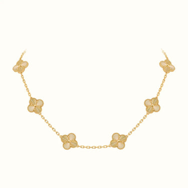 Alhambra Yellow Fleur Motif Station Necklace