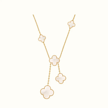 Alhambra Yellow Graduated Clover Drop Necklace