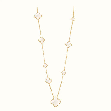 Alhambra Yellow Inlay Motif Long Necklace
