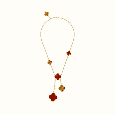 Alhambra Yellow Mixed Inlay Drop Necklace