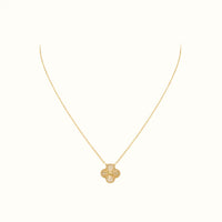 Alhambra Yellow Sunburst Clover Necklace