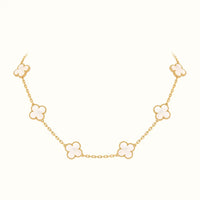 Alhambra Yellow Gold Clover Station Necklace