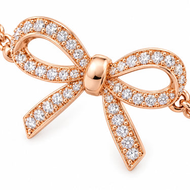 Amorette Ribbon Bow Chain Bracelet