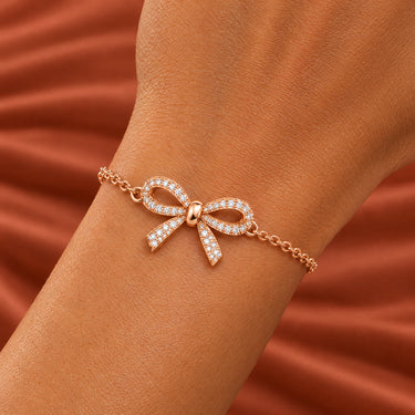 Amorette Ribbon Bow Chain Bracelet