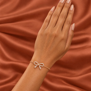 Amorette Ribbon Bow Chain Bracelet