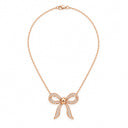Amorette Ribbon Bow Pendant Necklace