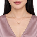 Amorette Ribbon Bow Pendant Necklace