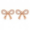 Amorette Ribbon Bow Stud Earrings