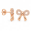 Amorette Ribbon Bow Stud Earrings