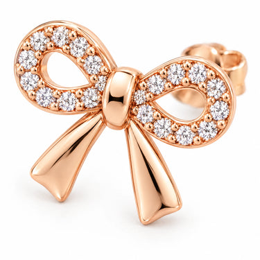 Amorette Ribbon Bow Stud Earrings