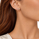 Amorette Ribbon Bow Stud Earrings