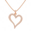 Amour Open Heart Pave Pendant Necklace