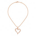 Amour Open Heart Pave Pendant Necklace