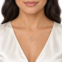 Amour Open Heart Pave Pendant Necklace