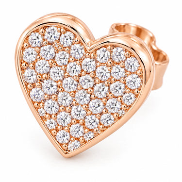Amour Pave Heart Stud Earrings