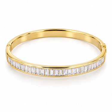 Aurelia Baguette Hinged Bangle Bracelet