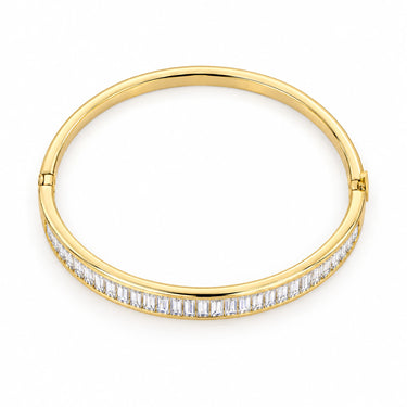 Aurelia Baguette Hinged Bangle Bracelet