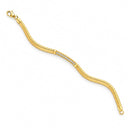Aurelia Herringbone Pave Bar Bracelet