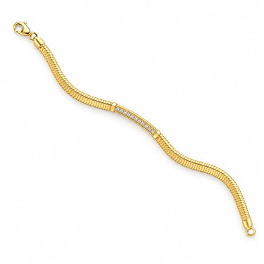 Aurelia Herringbone Pave Bar Bracelet