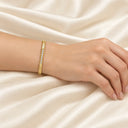 Aurelia Herringbone Pave Bar Bracelet