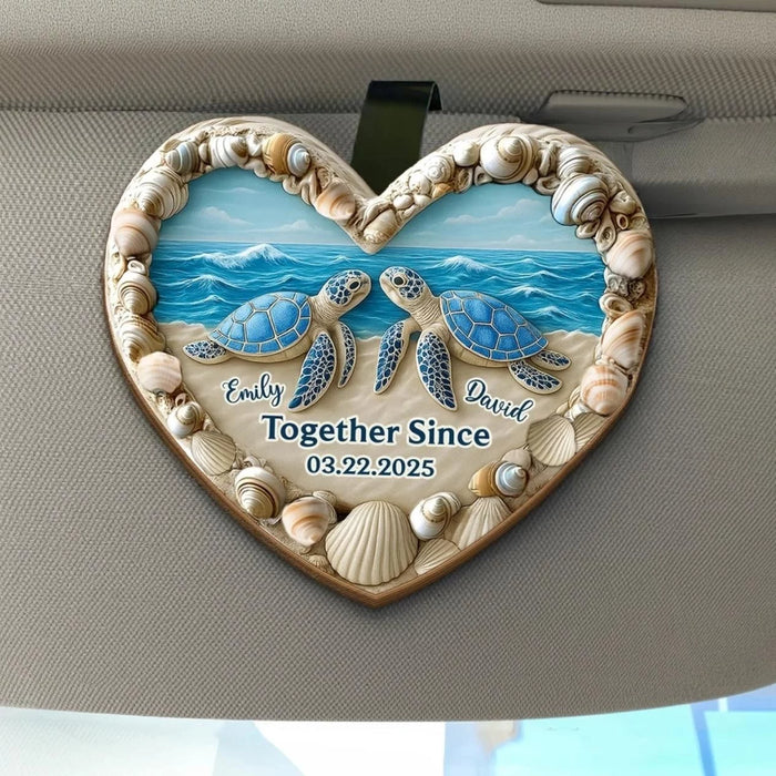 Wild Hearts, Free Souls - Customized Couple Car Visor Clip - Anniversary, Gift For Couple, Husband , Wife