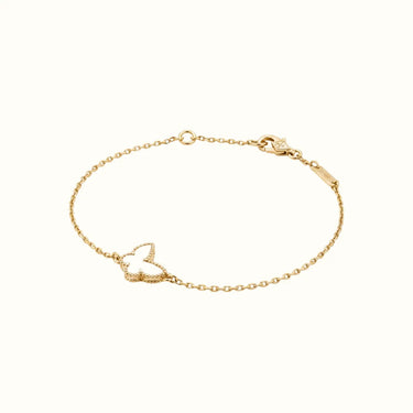 Butterflies Yellow White Inlay Bracelet