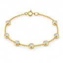 Celeste Bezel Station Chain Bracelet