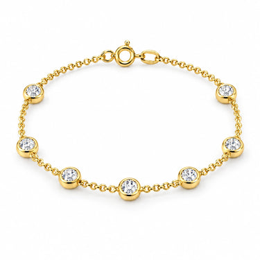 Celeste Bezel Station Chain Bracelet