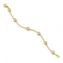 Celeste Bezel Station Chain Bracelet