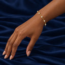 Celeste Bezel Station Chain Bracelet