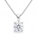 Celeste Round Solitaire Pendant Necklace